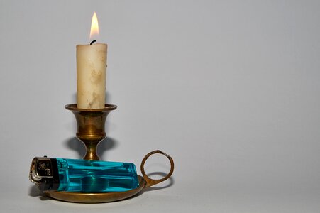 Candlelight flare-up brass photo