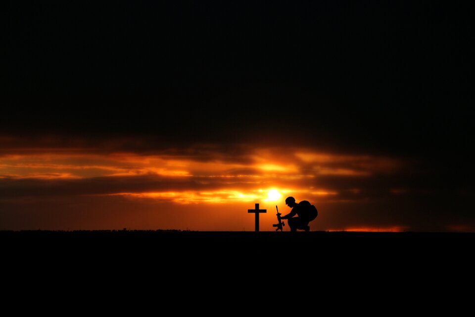 Evening dawn landscape photo