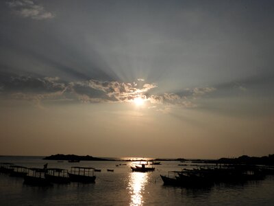 Sunset sea ocean photo