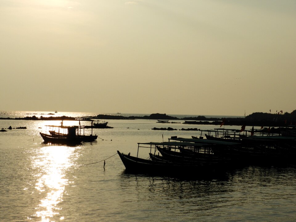 Shore sea sunset