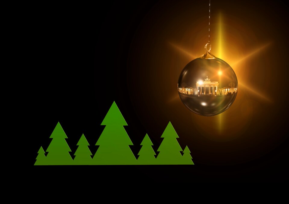 Christmas trees abstract christmas ornament