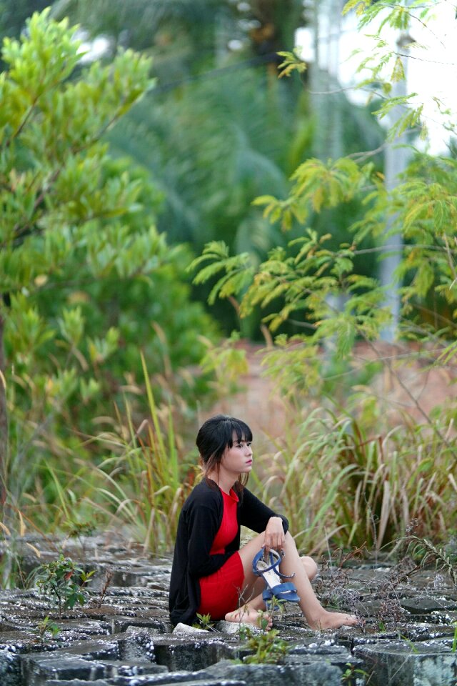 Woman asia forest