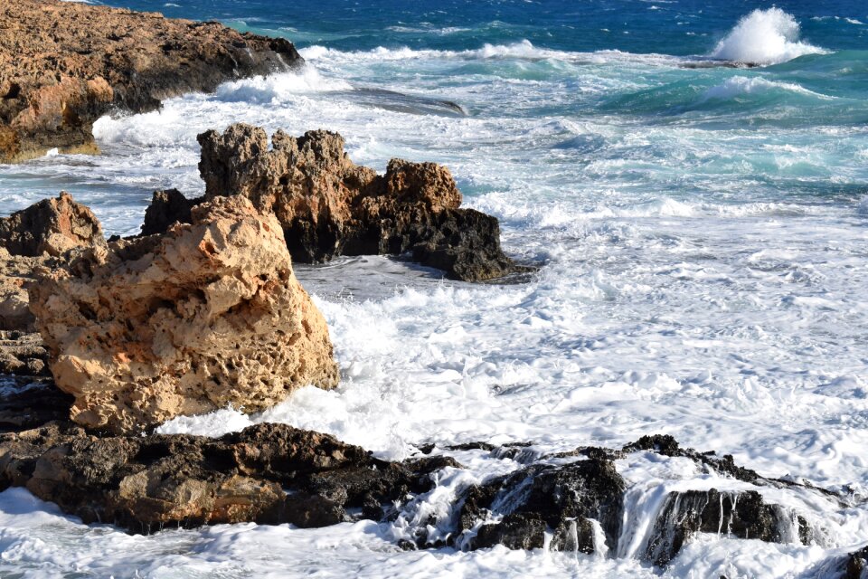 Nature landscape rough sea photo