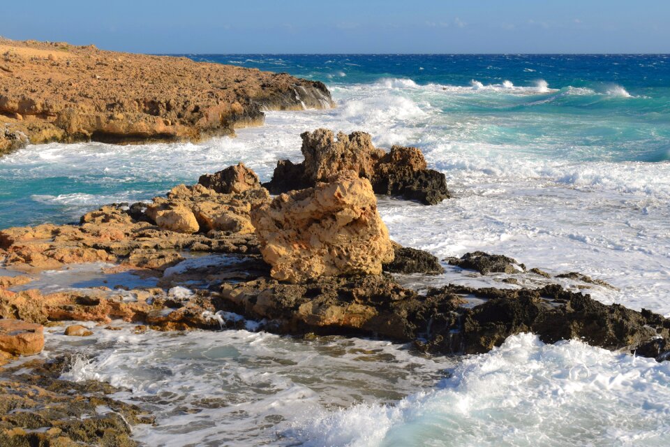 Nature landscape rough sea photo