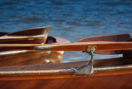 Rowing boat lake wood photo