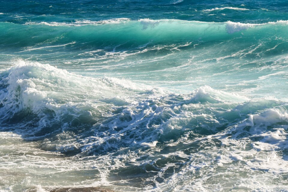 Seascape rough sea wind