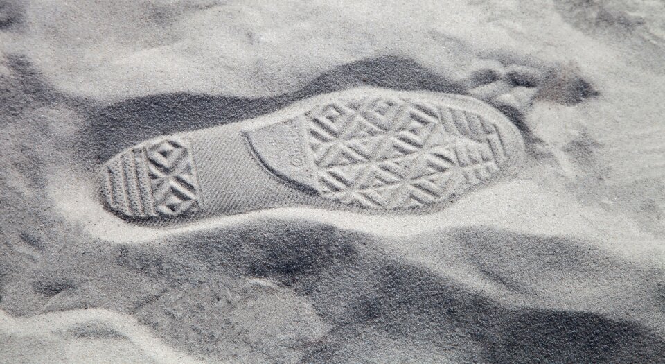 Footprints beach print