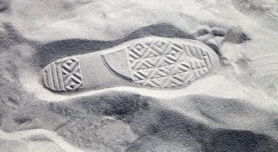 Footprints beach print photo