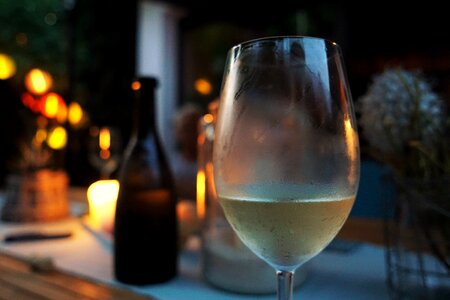 Wine tasting table romantic photo