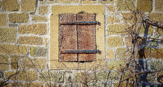 Wooden windows shutters old