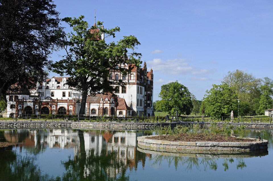 Landscape castle park lake