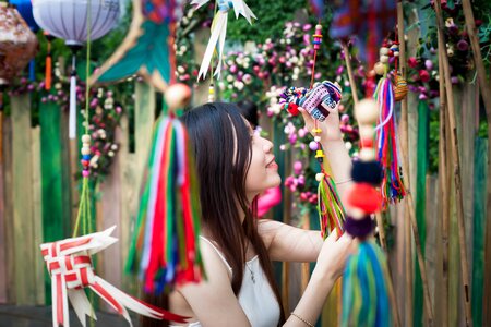 Happy chinese new year doll wood