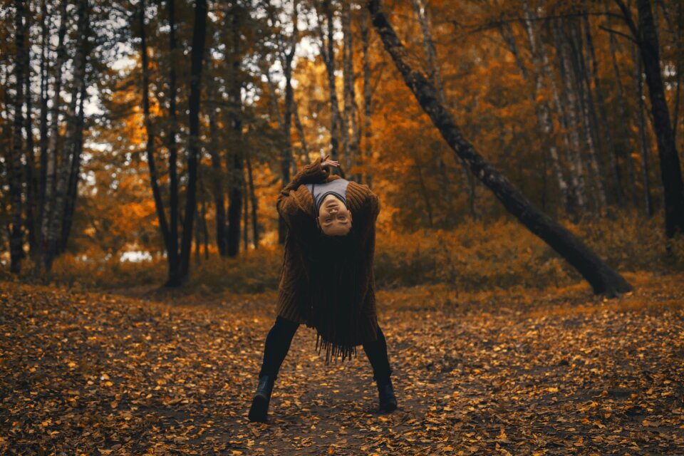 Girl twilight forest
