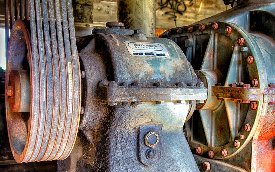 Mechanics machine close up