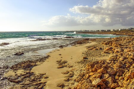 Crushing sea rocks photo