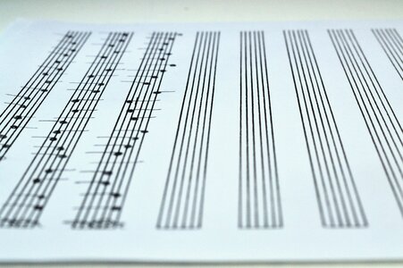 Musical notes staff abstract background