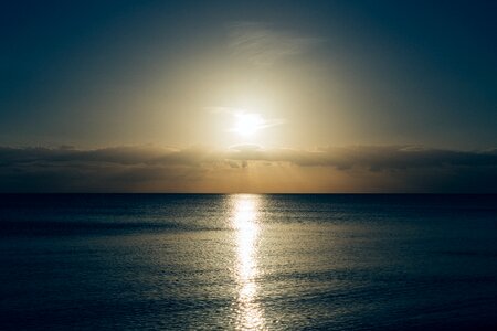 Sea sky clouds photo