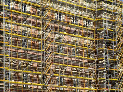 Scaffold ladders railing