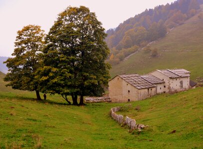 Houses autumn trail
