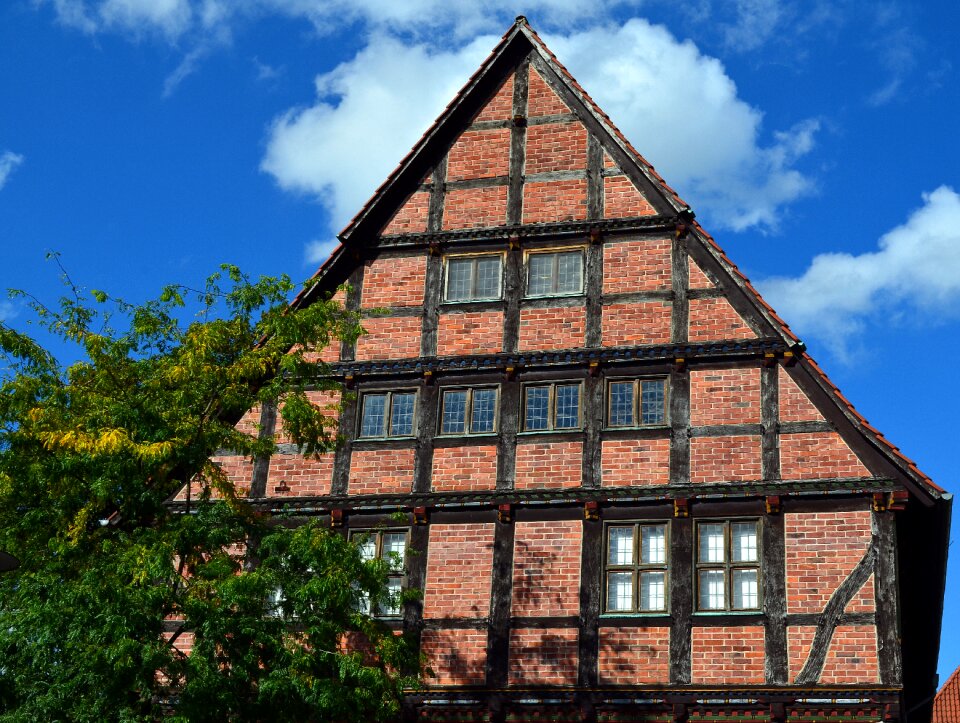 Historic center facade fachwerkhaus