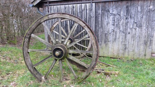 Wood spokes old photo