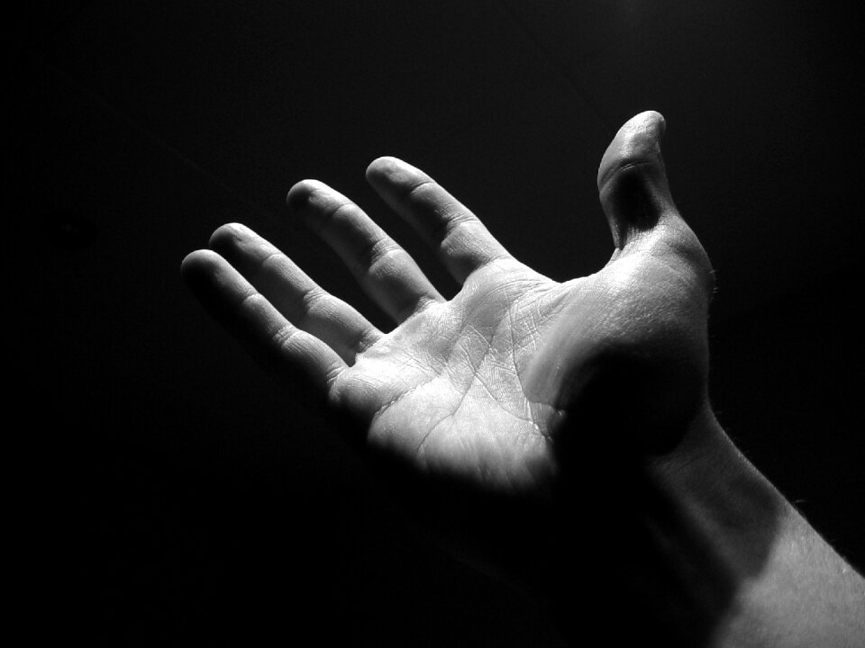 Dark man monochrome