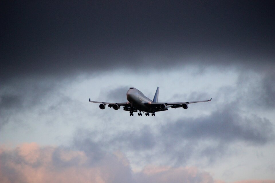 Sky dark clouds flying