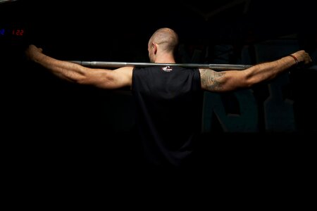 Powerlifting athlete training photo