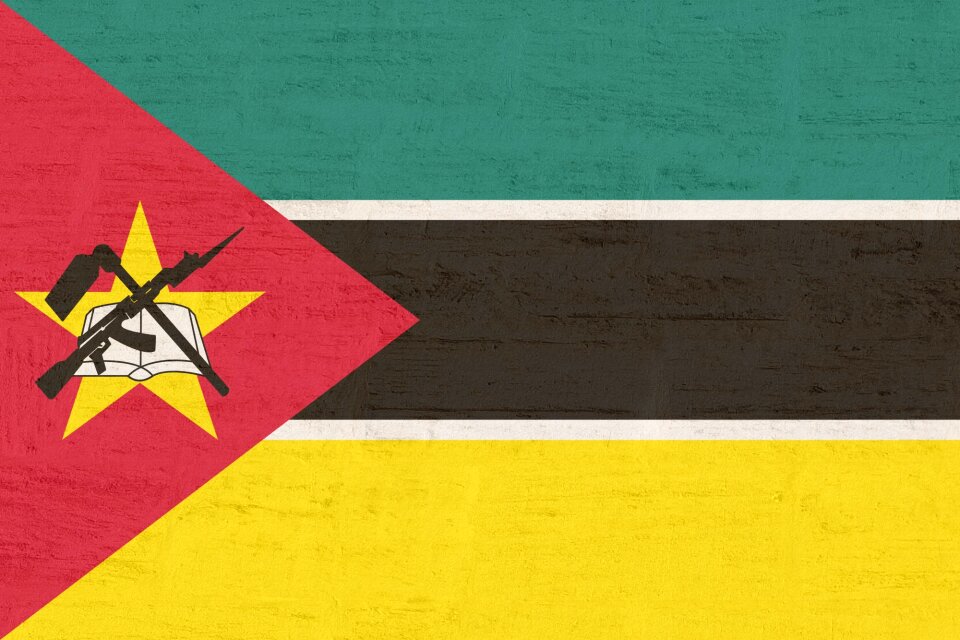 Mozambique flag south east africa