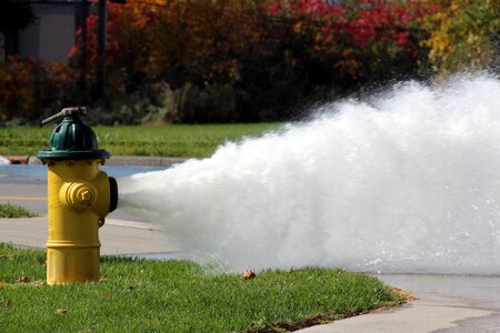 Flushing flush water photo