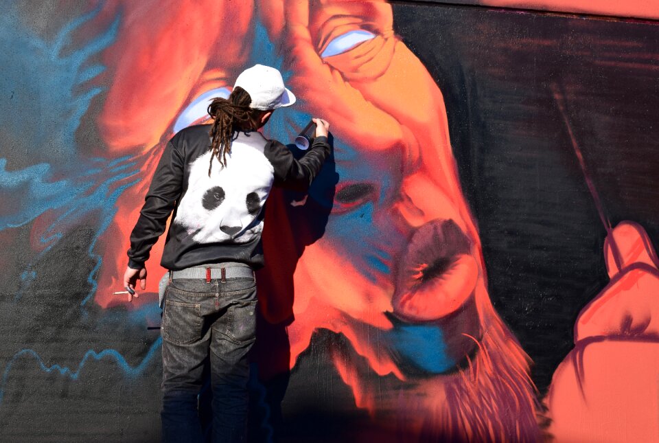 Colorful painting graffiti