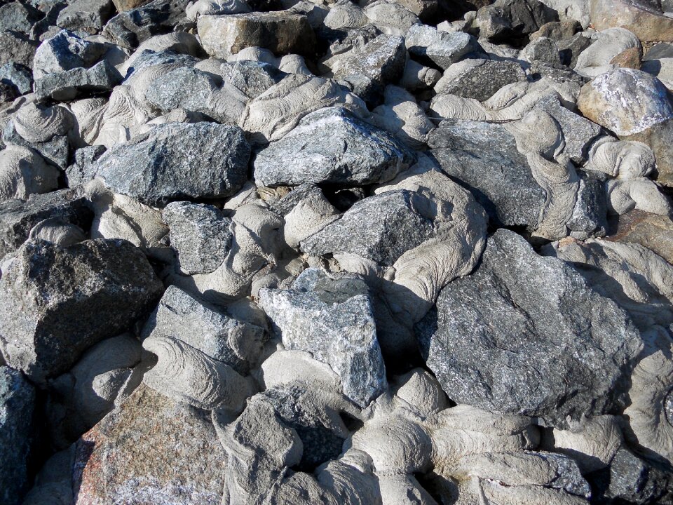 North sea coast stone beach