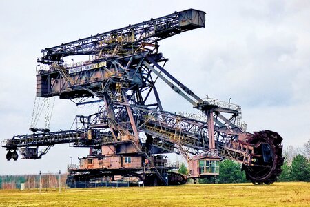 Braunkohlebagger open pit mining industrial plant photo