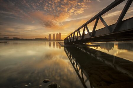 Steel bridge rocks
