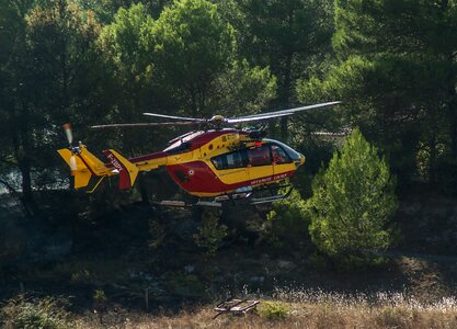 Helicopter landing fire department