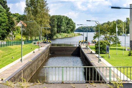 The teltow canal kleinmachnow the difference in height photo