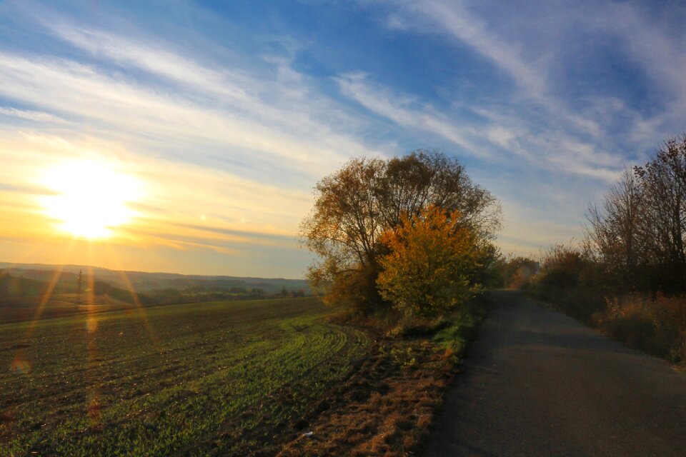 Dawn sky autumn