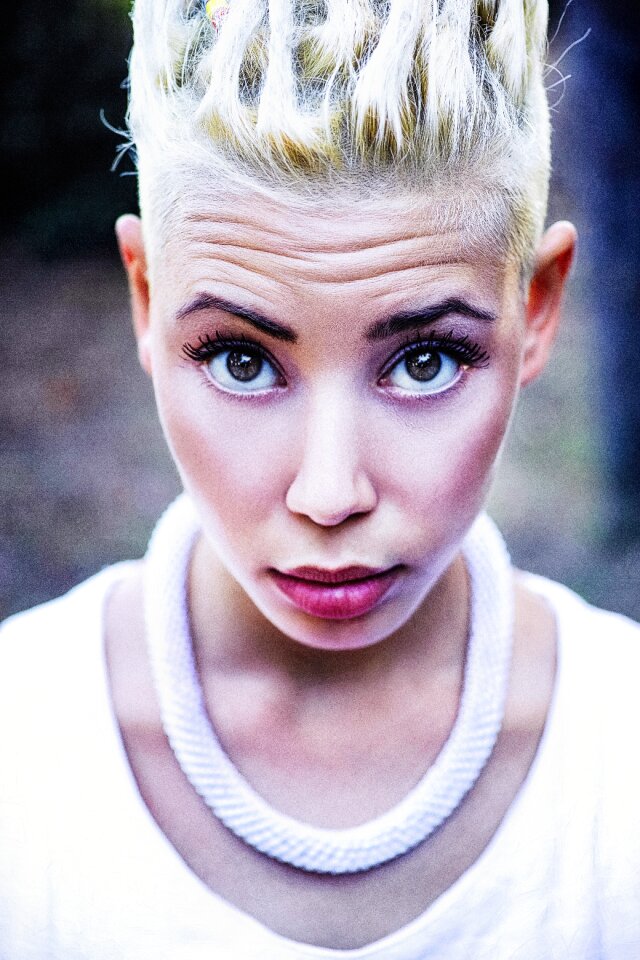 Portrait of a girl person eyes