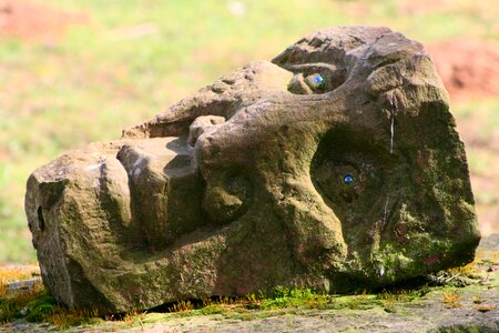 Park sculpture face