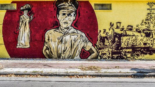 Vintage old age street art photo