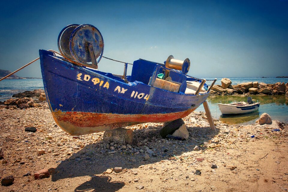 Coast travel fishing boat