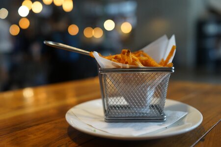 French fries basket ambient lights