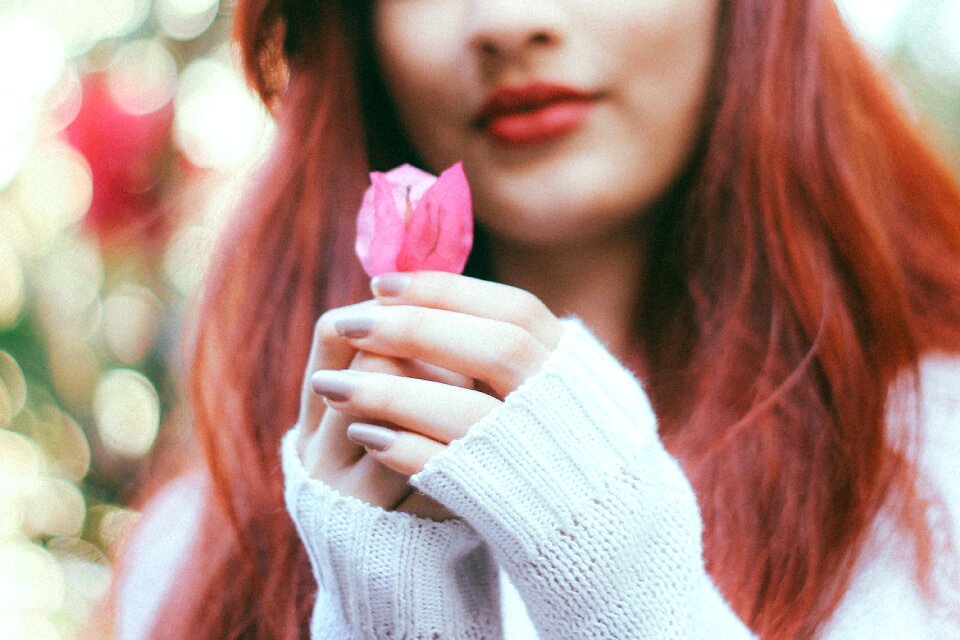 Girl flower petal