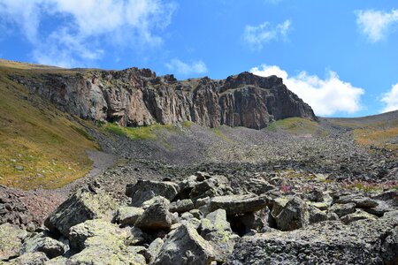 Sky grass mountain photo