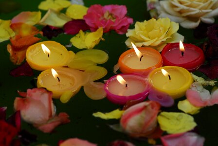 Leaf garden candles