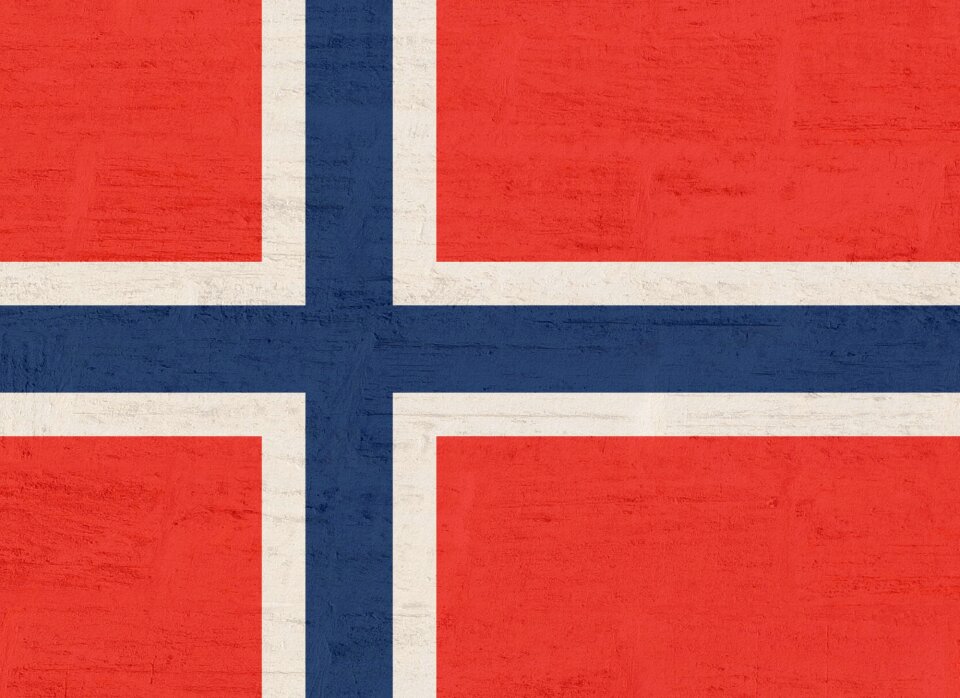 Country flag red blue