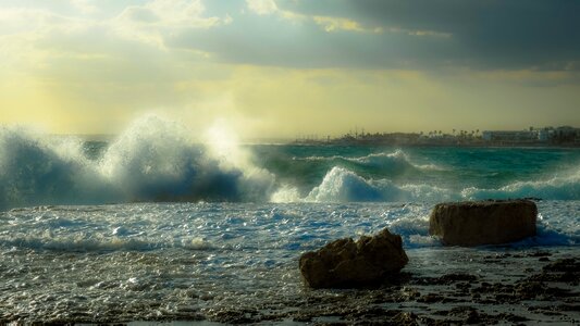 Clouds storm wave photo