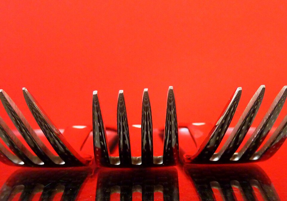 Metal close up metal fork