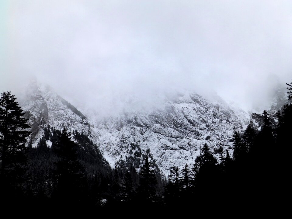 Winter the fog clouds
