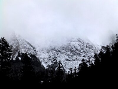 Winter the fog clouds